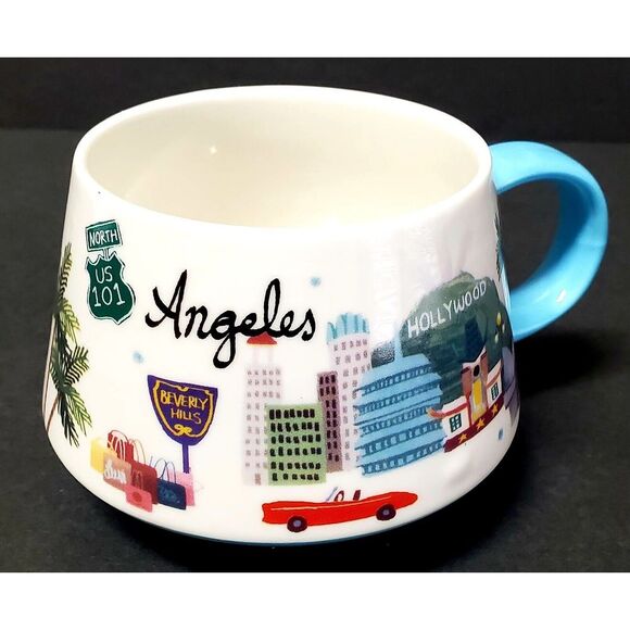 Los Angeles Coffee Mug Tea Cup LA Landmark Porcelain Vibrant Color Grace Teaware - Picture 7 of 9